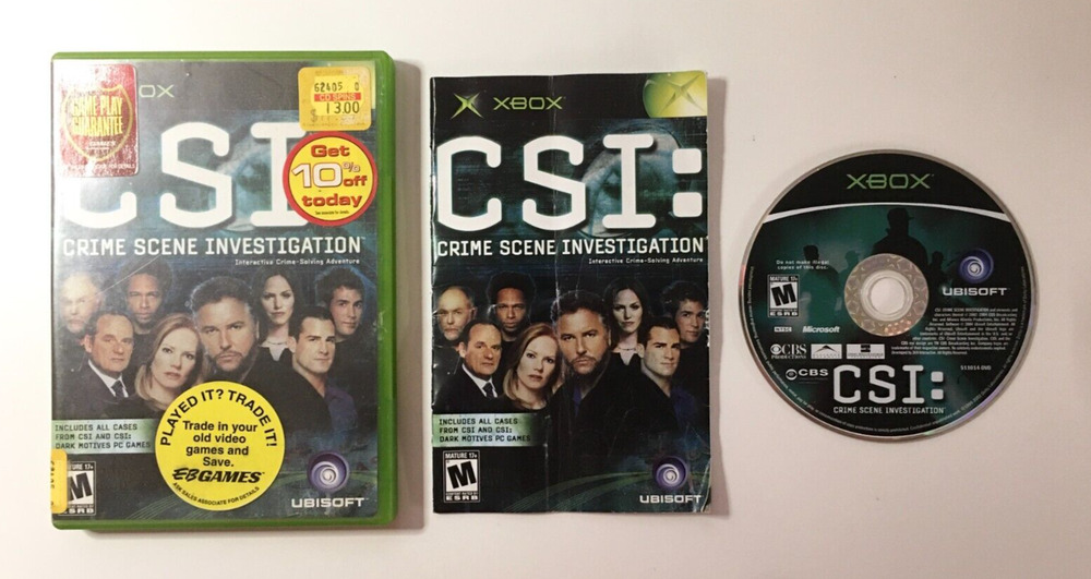 CSI Crime Scene Investigation (Original Xbox, 2004) Ubisoft - CIB Complete
